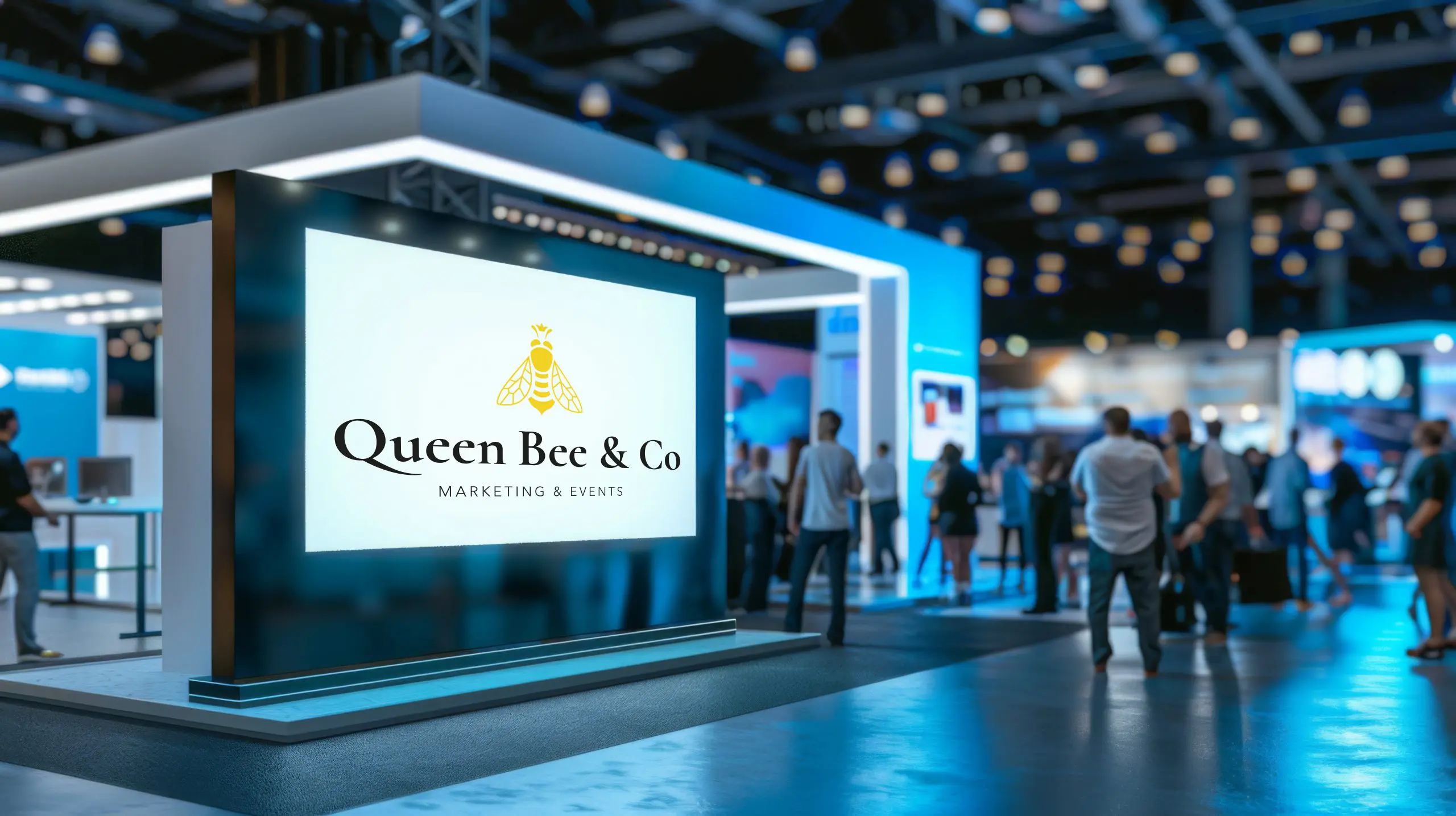 Queen Bee Event Screen at Corporate exhibition