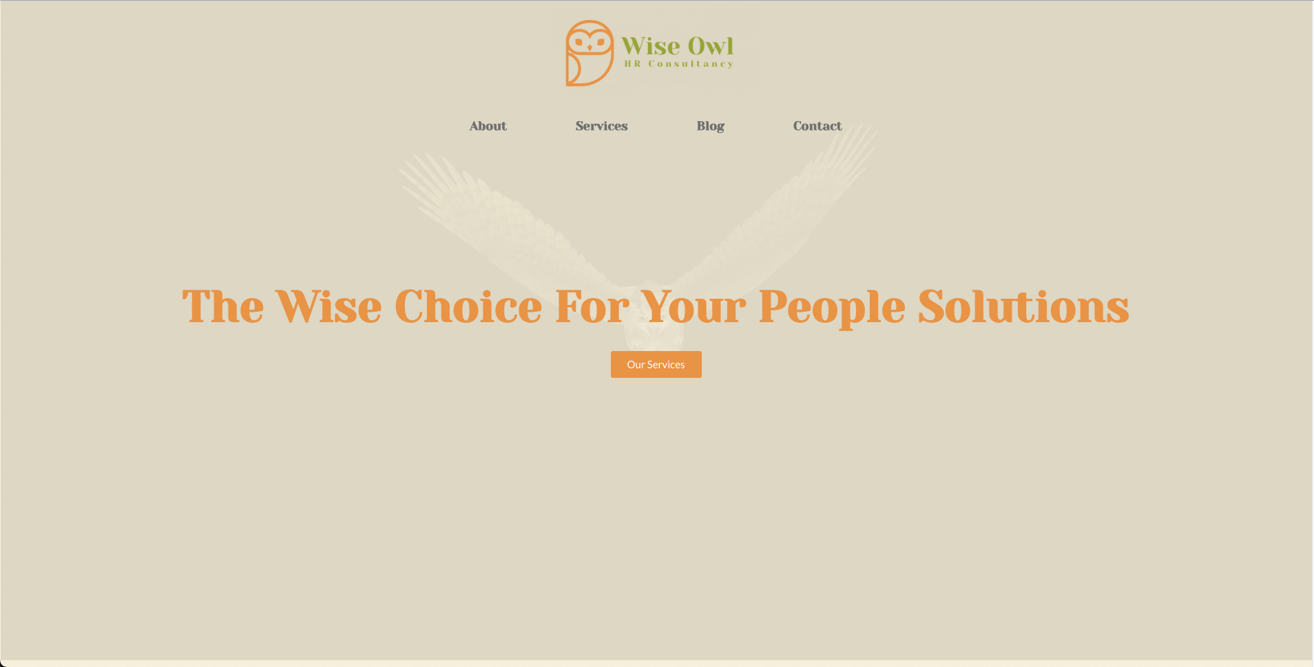 Wise Owl HR Website Homepage