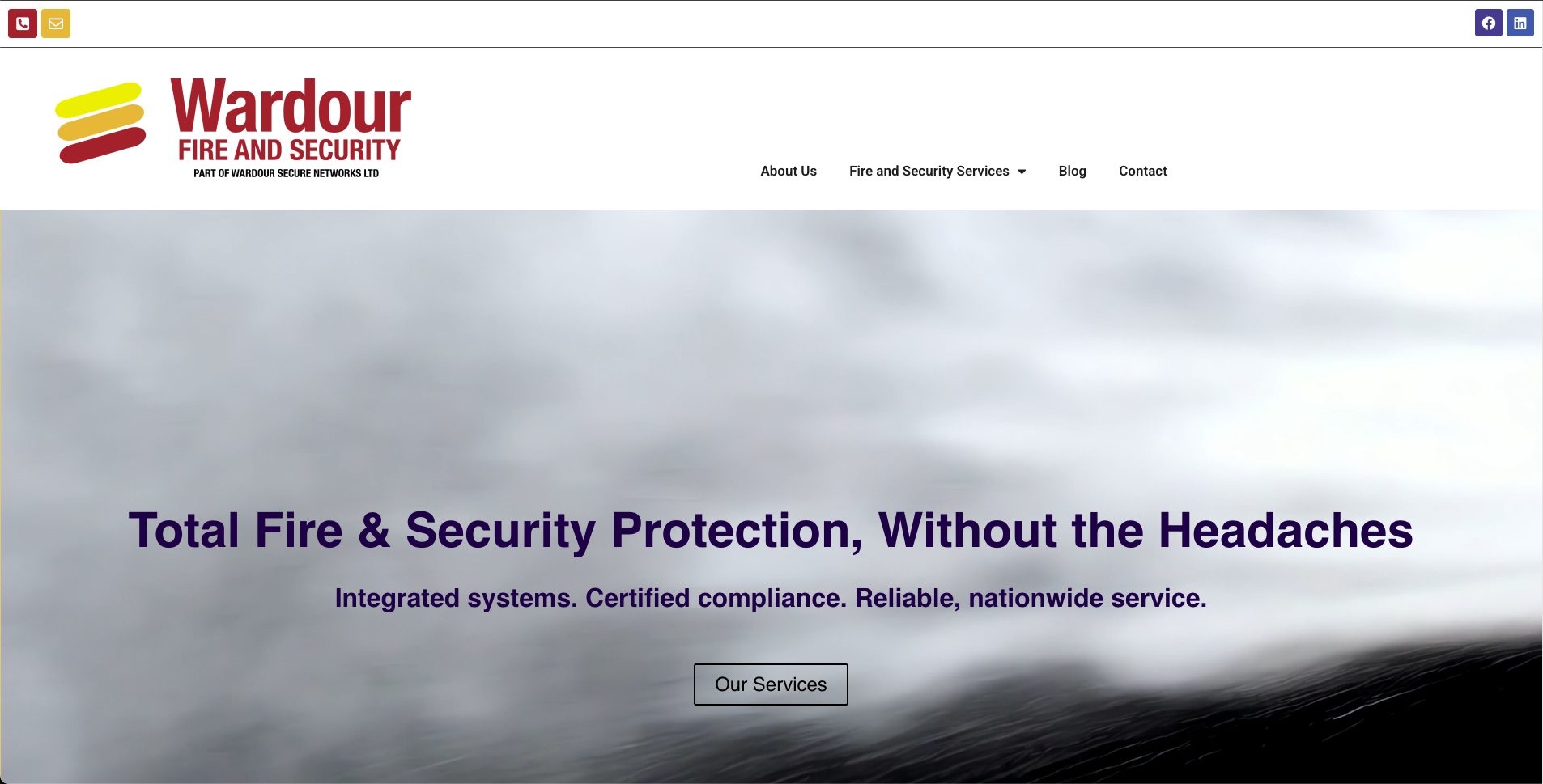 Homepage of Wardour Fire & Security