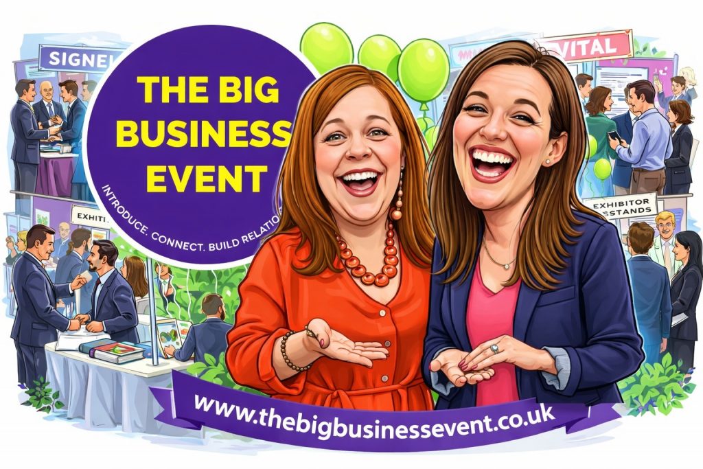 Big Business Event Cartoon Hannah and Debbie